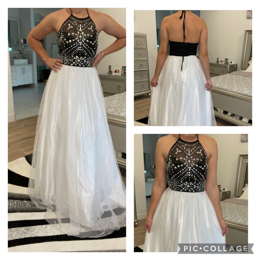 Womens black and white formal Dress